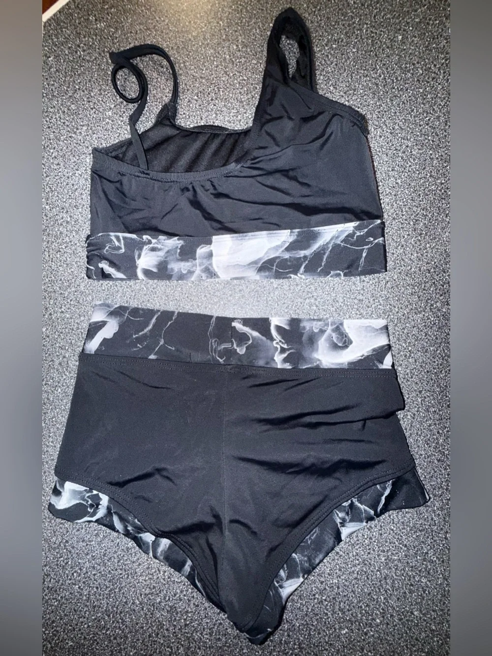 Kandi Kouture Black Marble-Dance Set Size Child X-Large